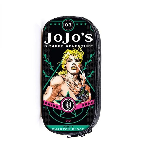 Bolsa Para LáPices Regalo De Anime Jojo Bizarre Adventure Kujo Kira Yoshikage Killer Queen Estuches CosméTicos Caja De LáPices Para Adolescentes Bolsas De PapeleríA-image