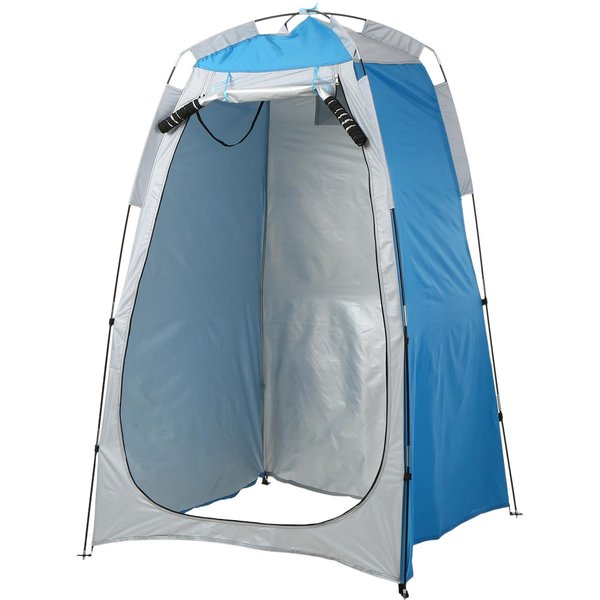 Tienda De Refugio De Privacidad PortáTil Para Acampar Al Aire Libre, Ducha En La Playa, Inodoro, Tienda Para Cambiarse, Refugio Para La Lluvia Y El Sol Naranja/Gris-image