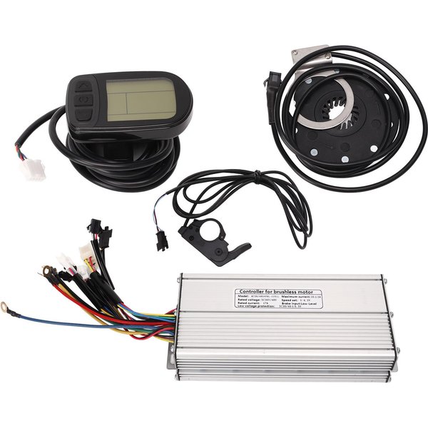 Zestaw Do Konwersji Roweru Elektrycznego 36V 48V 1500W Kontroler Fal Sinusoidalnych 35A Z Przewodem Do śWiatłA Panel LCD5 Manetka Kciukowa Black-image