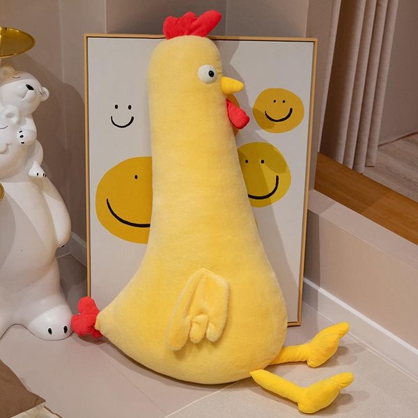 60-140 Cm DużA Pluszowa Zabawka Poduszka Pluszowa ŻółTy Kurczak Pluszaki Ogromna MięKka Pluszowa Zabawka Przytulanka Kurczak Poduszka Do Spania Poduszki 60Cm Yellow-image