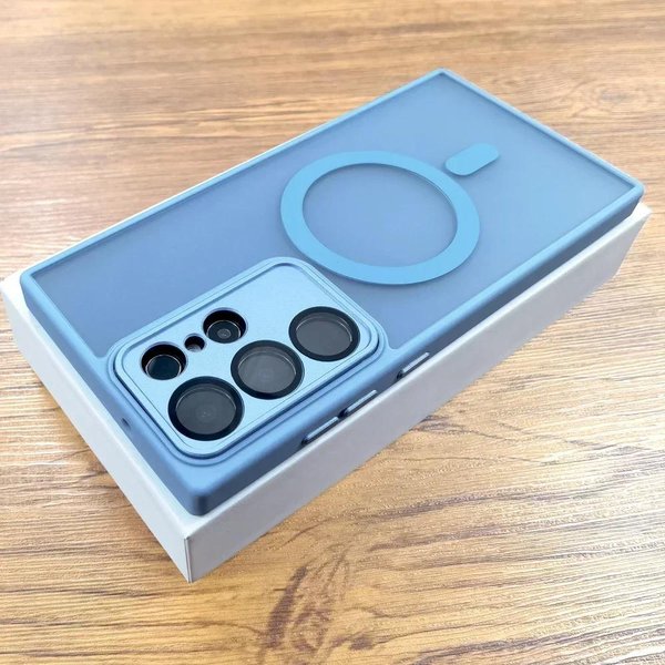 Magnetyczne Luksusowe Matowe Etui Dla Samsunga Galaxy S25 S24 S23 S22 Ultra Plus Ochrona Obiektywu Magsafe Bezprzewodowe ŁAdowanie Odporne Na WstrząSy Etui For Galaxy S25-image