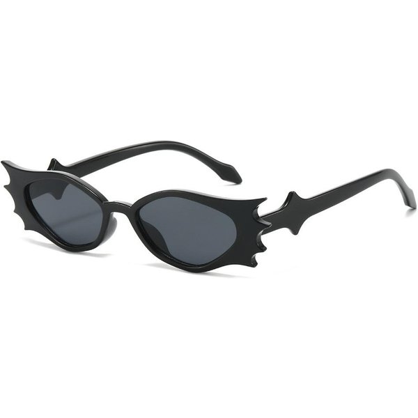 Retro Gradientowe Kocie Oko Nietoperz Okulary PrzeciwsłOneczne Unisex Styl Y2K Punk UV400 Impreza Halloweenowa Zabawne Okulary Dla MężCzyzn I Kobiet As Picture Gray-image