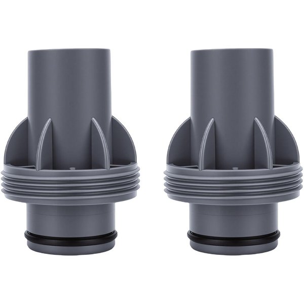 Adaptador De Manguera Para Piscina De 2 Piezas Compatible Con P6916 Buen Sellado PláStico Adaptador De Manguera Para Bomba De Filtro De Piscina De 1.5 Pulgadas E Gray-image