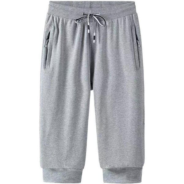 Pantalones Cortos Casuales De AlgodóN Fino De Verano, Pantalones Cortos Deportivos De Pierna Recta Para Hombre, Pantalones Cortos Holgados De Talla Grande 2XL Gray-image