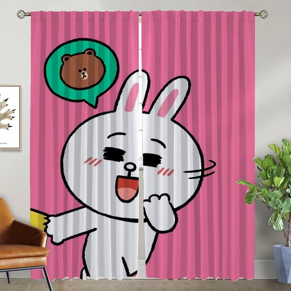 Cortinas Modernas De Estilo L Para Sala De Estar, 2 Piezas, DiseñO De Amigos, DecoracióN De Halloween, Cortinas Opacas, Divisorias Para Dormitorio. W50Xh70Cmx2Pcs-Cl-image