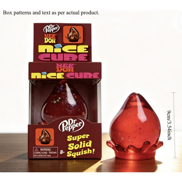 Dr Pepper X Needoh Cubo Agradable Squishy Rebote Lento Suave Para Apretar Cubo Fidget Juguete Sensorial De DescompresióN Para Alivio Del EstréS Y La Ansiedad Rojo-image
