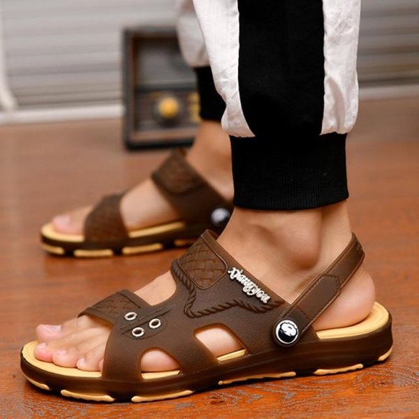 Zapatos Casuales De Verano Nuevos Sandalias Para Hombre Sandalias Gladiador Punta Abierta Plataforma Sandalia De Playa Para Exteriores Calzado Romano Negro NANLX14 45-image