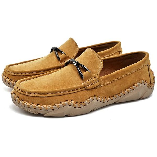 Zapatos De Hombre De Ante Lujo Casual Slip On Formal Mocasines Hombre Mocasines Italianos Outdoor Zapatos De ConduccióN Hombre Zapatos NáUticos Hombre 40 Amarillo-image