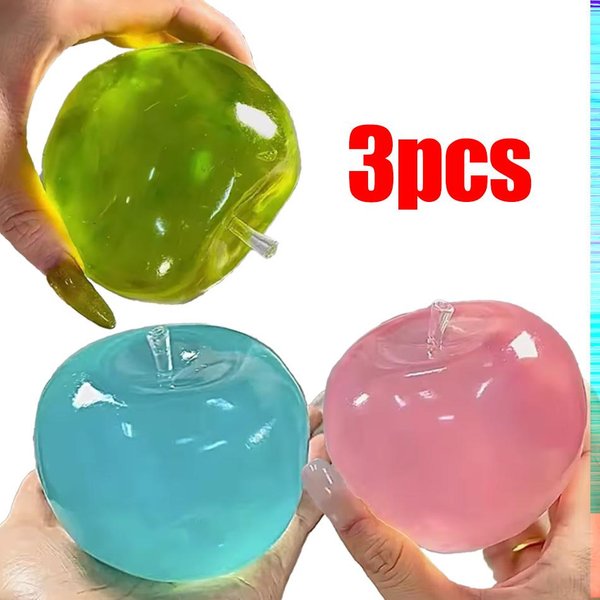 Zielone JabłKo Squishy PiłEczka Antystresowa MięKka Zabawka Fidget Sensoryczna Do Asmr Autyzmu Powolny OdbióR Zabawka Do ŚCiskania Dla DorosłYch Dzieci BożE Narodzenie Prezent-image