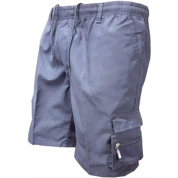 Pantalones Cortos De Herramienta Casuales Sueltos De Cinco Puntos Para Hombre De Verano 3XL Gray-image