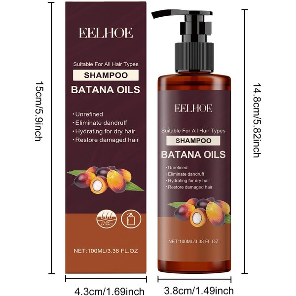 Organiczny Szampon Do WłOsóW Batana Delikatnie OdżYwiająCy OdśWieżAjąCy SkóRę GłOwy KontrolująCy Sebum UsuwająCy ŁUpież PielęGnacja WłOsóW Szampon OczyszczająCy SkóRę GłOwy 1PCS-image
