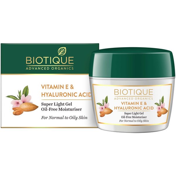Biotique Hidratante Con Vitamina E Y ÁCido HialuróNico 175G Crema En Gel Sin Aceite Para Una Piel Hidratada Y Radiante Todos Los Tipos De Piel Blue-image
