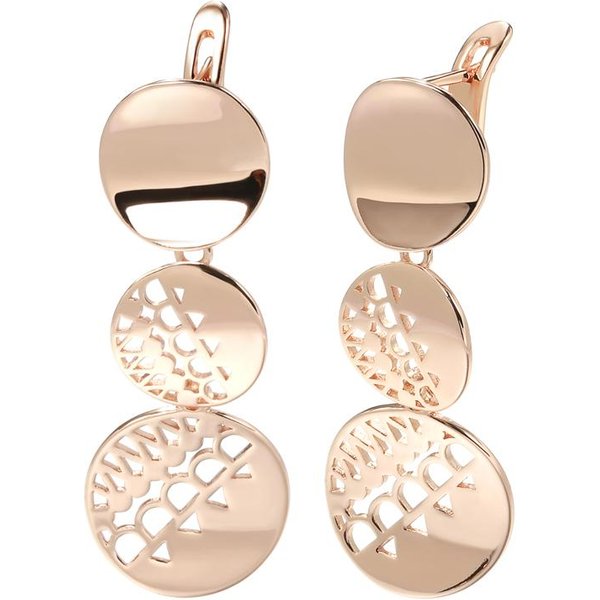 Pendientes Largos Colgantes De Oro Rosa Inusuales Para Mujer JoyeríA Fina Diaria De Alta Calidad Moda ÉTnica Novia Pendientes De Boda Beige-image