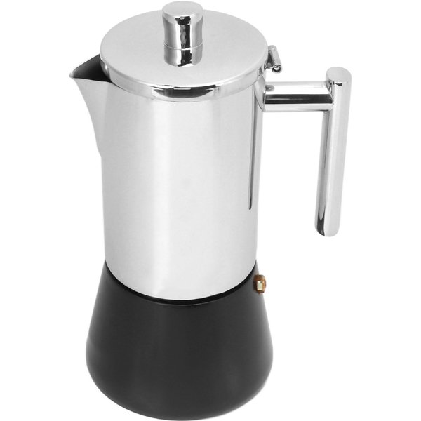 Indukcyjna Kawiarka Moka Ekspres Do Kawy Na Kuchenkę Ze Stali Nierdzewnej WłOski Ekspres Do Kawy Do Domu 200Ml 4 Cups White-image