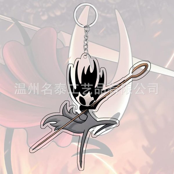 Anime Hollow Knight Silksong Akrylowy Breloczek Akcesoria Kreatywne Zawieszki Do Torebki Plecaka Breloczek Do Kluczy Zabawny Prezent Dla FanóW White-image