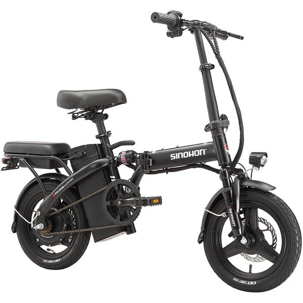 Bicicleta EléCtrica Plegable Sinohon M3 De 14 , BateríA De Litio De 36V 10.4Ah Negro-image