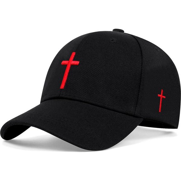 Gorra De BéIsbol Bordada Cruzada Unisex Ajustable Sombrero De Golf Gorras Snapback De AlgodóN Gorras Casquette Casual Hip Hop Gorras De Papá Black-image