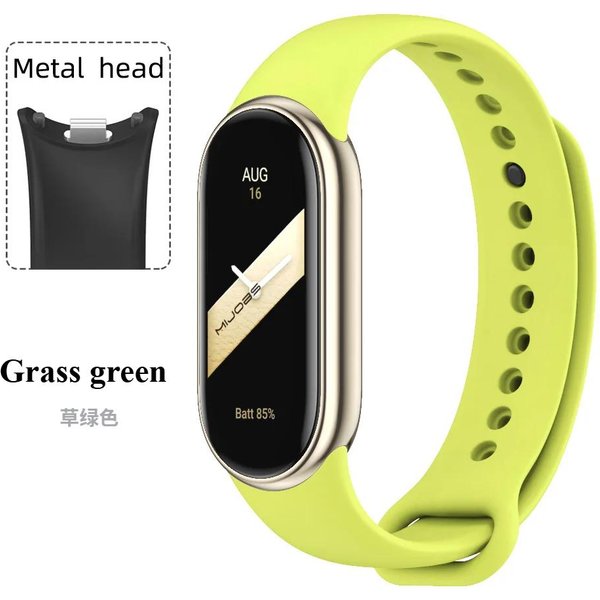 Sportowy Silikonowy Pasek Do Xiaomi Mi Band 9 NFC Wymienny Pasek Bransoletka Do Xiaomi Mi Band 8/9/10 Pasek Na Nadgarstek Akcesoria Do Smartwatcha For Mi Band 8/8NFC Yellow-image