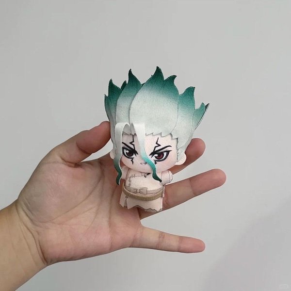 10 Cm Pluszowa Lalka Breloczek Dr Senku Ishigami Mini Anime Kamienna Maskotka Drukowany Plecak Lalka Pluszowa Prezent Urodzinowy 10Cm-image