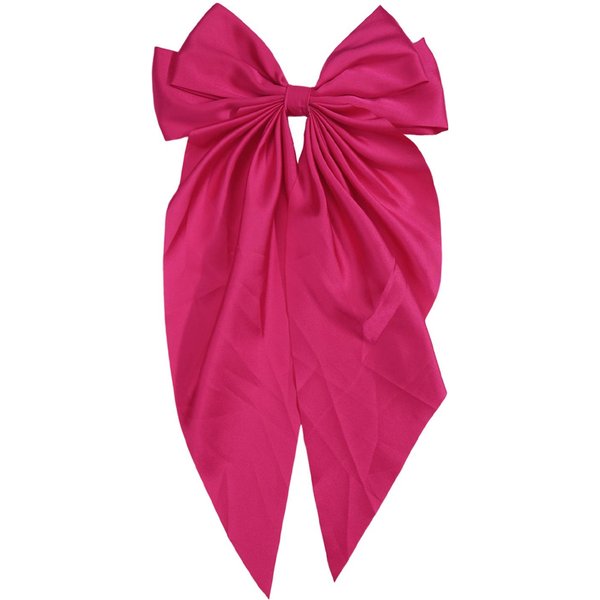 Elegancka WstążKa Z Kokardą Spinka Do WłOsóW Moda Prosta Solidna Satynowa Spinka Do WłOsóW Szpilka W Stylu Retro Opaska Na GłOwę Z Klipsami DziewczęCe Akcesoria Do WłOsóW-image
