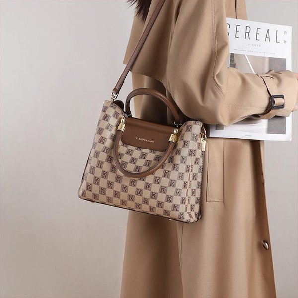 Bolso Tote Para Mujer Sentido Premium Refinado Verano Viaje Diario Gran Capacidad Bolso De Mano Gray-image