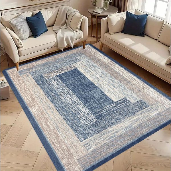 Geometryczny Dywan Boho Chic BrąZowy Dywan Abstrakcyjny Z Etnicznym Wzorem AntypośLizgowa Mata PodłOgowa Do Przytulnego Wystroju Salonu 40X60Cm Gray-image