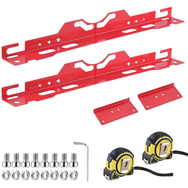 Herramientas De AlineacióN De Ruedas Con 2 Cintas MéTricas, AlineacióN De Convergencia Automotriz Para Uso DoméStico, Herramienta De AlineacióN De Coches De Acero Inoxidable Red Rojo-image