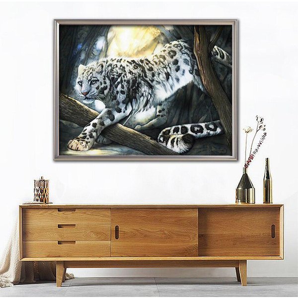 Pintura De Diamantes 5D DIY Leopardo Diamante Cuadrado Completo Bordado Animal Arte Con PedreríA Decoraciones Para El Hogar Full Square 20X30CM-image