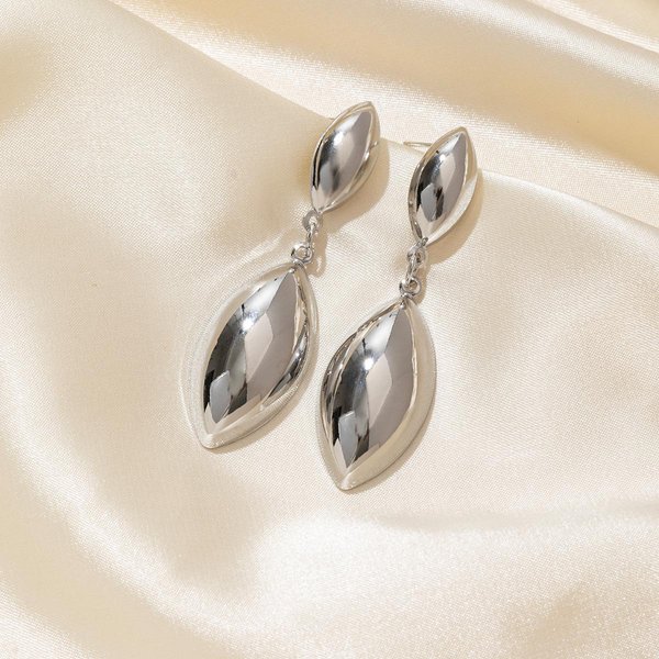 Pendientes Colgantes Redondos Multicapa De Metal De Moda Para Mujeres Pendientes GeoméTricos Huecos Exagerados Personalidad JoyeríA Regalos De Fiesta Beige-image