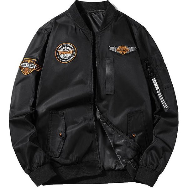 Chaqueta De Vuelo Reversible Para Hombre Para Exterior, Moderna, Tipo Bomber, Talla Grande, Ropa Para Hombre 7XL Black-image