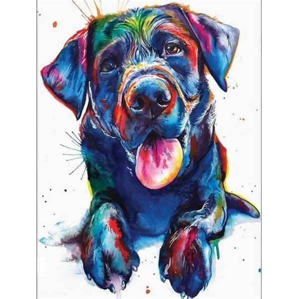 DIY 5D Pintura De Diamante Perro Bordado De Diamantes Perros Lindos Mosaico De Animales DecoracióN De Punto De Cruz Hogar 20X30CM-image