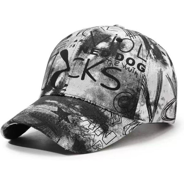 Gorras De BéIsbol Unisex Con Letras Graffiti Primavera OtoñO Ajustables Para Exteriores Sombreros Casuales Sombrero Protector Solar Gorra Deportiva Negro-image