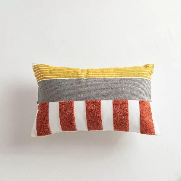 Funda De CojíN Bordada, Funda De Almohada Decorativa GeoméTrica Para Cama, Sala De Estar, Coche, Silla, Sofá.-image
