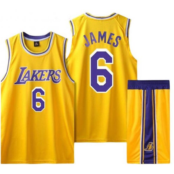 Los Angeles Lakers No. Conjunto De Camiseta De Adulto Y NiñO De Lebron James XL Amarillo-image