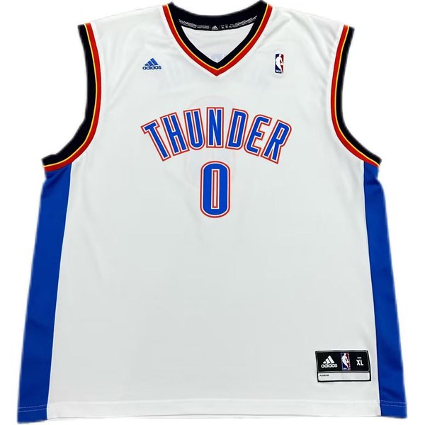Koszulka Do KoszykóWki Adidas X NBA Collaboration Oklahoma City Thunder Russell Westbrook 0 Print Fashion, Uniwersalna I OddychająCa, 7818A-3CS-AEB1071 M-image