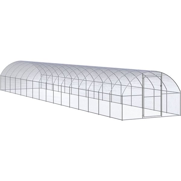 Vidaxl Jaula Exterior Para Pollos, 3X16X2 M, Acero Galvanizado-image