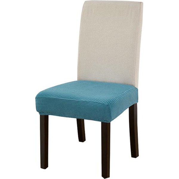 Fundas Para Cojines De Silla Supersuaves De Jacquard, Fundas EláSticas Para Asiento De Silla De Oficina, Para Hotel, Banquete, Comedor Y Sala De Estar, 1 Unidad 1-Pcs Azul-image