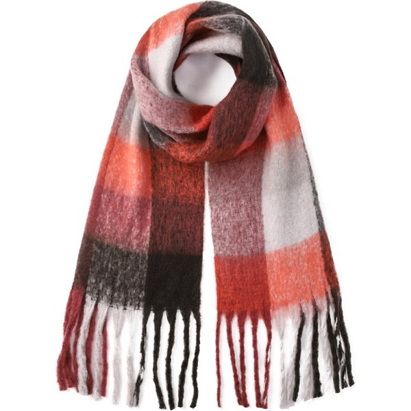 Bufanda Gruesa CáLida De Invierno Estilo Coreano Para Mujer Chal Y Mantones De Cachemir Pashmina PañUelo De Cuello Bufanda Femenina Larga Con Borlas Echarpe Gray-image
