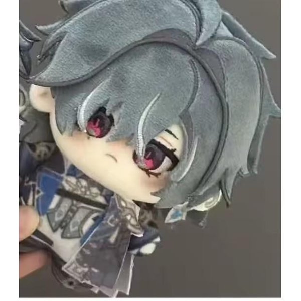 MuñEco De Peluche Lohen De Los Caballeros De Favonius De 10 Cm Colgante De Navidad Estampado Genshin Impact MuñEco Relleno Lohen Plusie Regalo De Fiesta De CumpleañOs Juguetes Gray-image