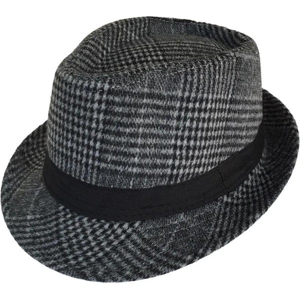 Sombreros Fedora De OtoñO E Invierno Hombres Y Mujeres Pueden Usar Sombreros Retro BritáNicos Sombreros De Caballero A La Moda Sombreros De Jazz Gray-image