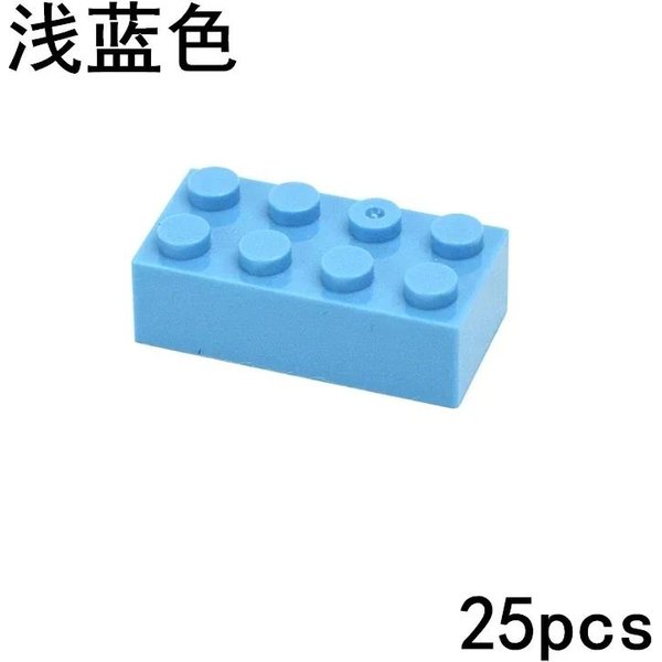 Klocki Konstrukcyjne Figurki DIY 25Szt Grube Klocki Rozmiar 2X4 Oczka Kompatybilne Z 3001 Edukacyjna Kreatywna Zabawka BiałY-image