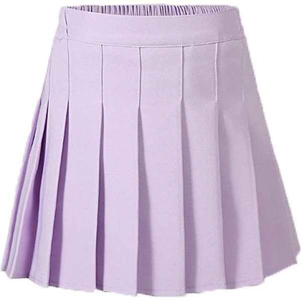 Falda Plisada De Verano Para NiñAs, Color SóLido, Casual, Combinable Con Todo, Falda Corta Para NiñAs De Escuela, Casual, Moda, ActuacióN De Baile, Falda LíNea A, Adolescentes 110Cm White-image
