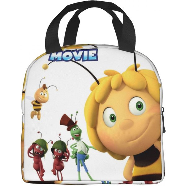 La Abeja Maya Con Flores Dibujos Animados Bolsas De Almuerzo Aisladas Bolsa De Comida Refrigerador TéRmico PortáTil Loncheras Para Picnic Option 1-image