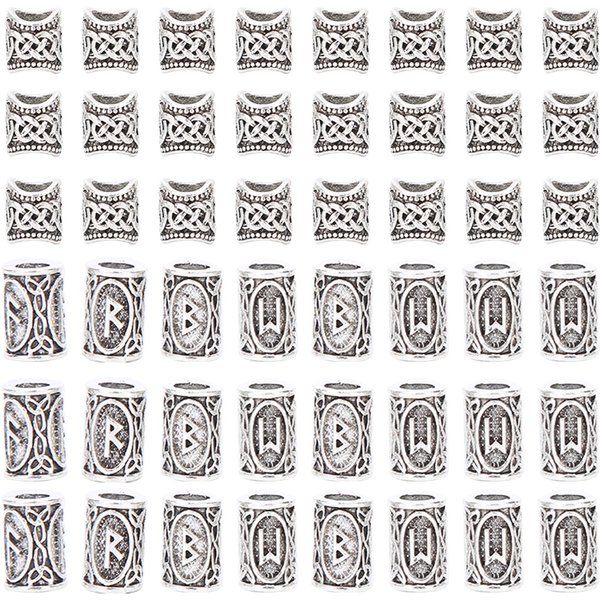 Cuentas Para Cabello Trenzado Dreadlocks Tubos Anillos Para Trenzas Accesorio DIY Para Peinado Gray-image
