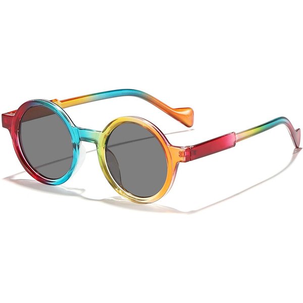 Nowe OkrąGłE Okulary PrzeciwsłOneczne Damskie MęSkie Retro Ochrona UV400 Modne Odcienie Trendy Okulary SłOneczne Damskie Oculus Gafas As Picture Gray-image