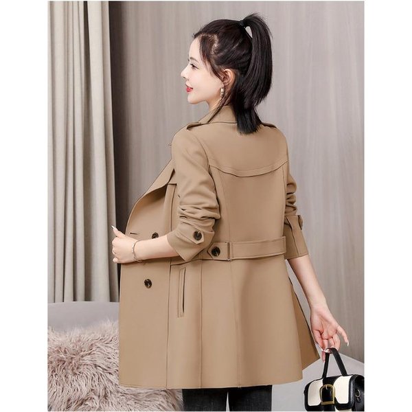 Gabardina Abrigo De Mujer Primavera Y OtoñO Nuevos Modelos Son Populares Este AñO, Abrigos Medianos Y Largos De OtoñO E Invierno 3XL Black-image