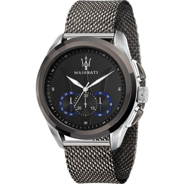 Maserati Traguardo Czarna Tarcza Stal Nierdzewna Antracytowy MęSki Kwarcowy Chronograf Zegarek R8873612006 Czarny-image