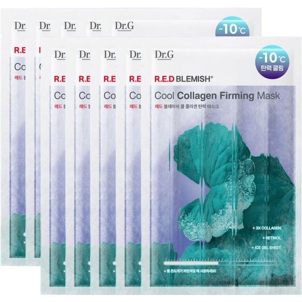 Dr.G Red Blemish Cool Kolagenowa Maska UjęDrniająCa ChłOdząCa Elastyczność 30G X 10 Sztuk-image