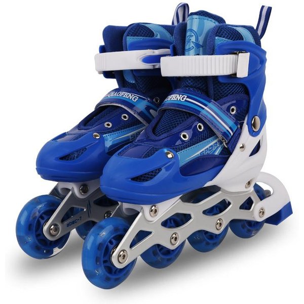 Nuevos Patines PU De Una Sola Fila Traje Flash Para NiñOs Patines De Ruedas Para Adultos Patinaje De Velocidad Para Hombres Y Mujeres L (Size 38-41)-image