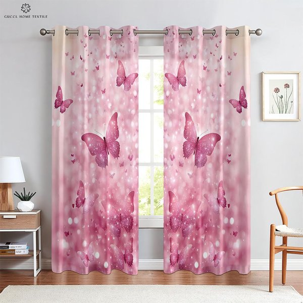 Cortinas Con Estampado De ArcoíRis De Unicornio Para NiñOs, Dormitorio, Sala De Estar, Cocina, DecoracióN Del Hogar, Se Pueden Personalizar Alta Calidad Q9467Qq-W50Xh160(Cm)X2Pcs&Grommet Top-image